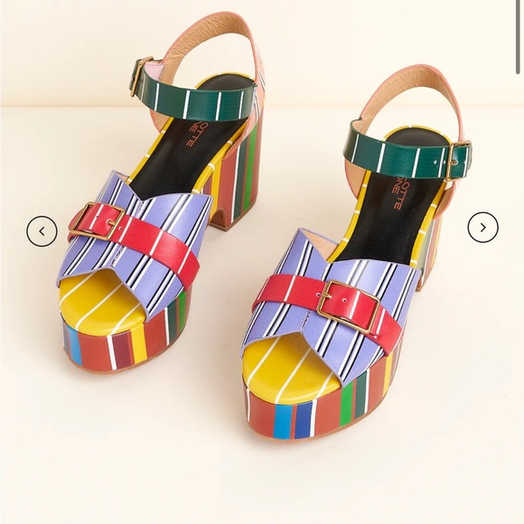 Charlotte Stone Colorful Striped Platform Sandals
New in box, never worn - Picture 3 of 4